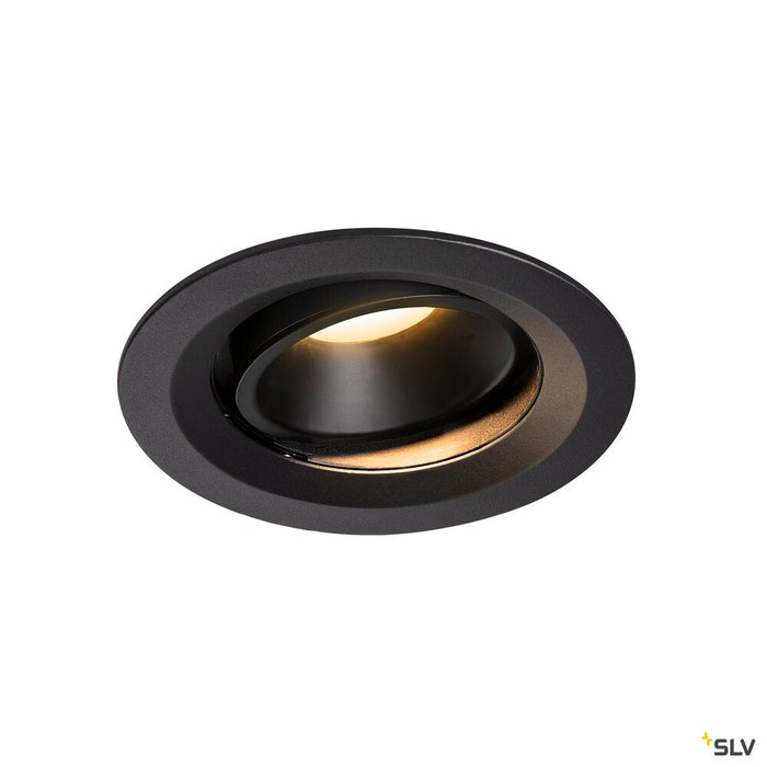 NUMINOS MOVE DL M, Indoor LED recessed ceiling light black/black 3000K 40° rotating and pivoting