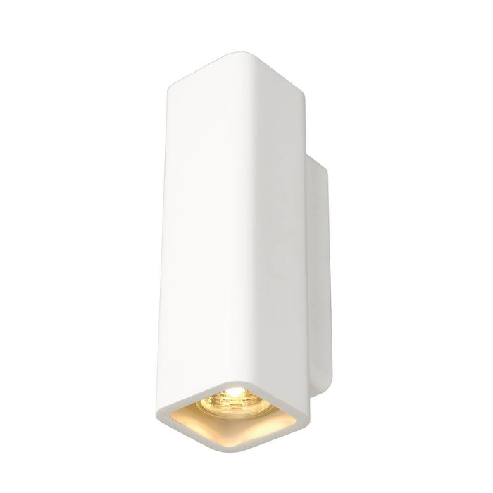 PLASTRA wall light, WL-1, square, white plaster, 2xGU10, max.35W