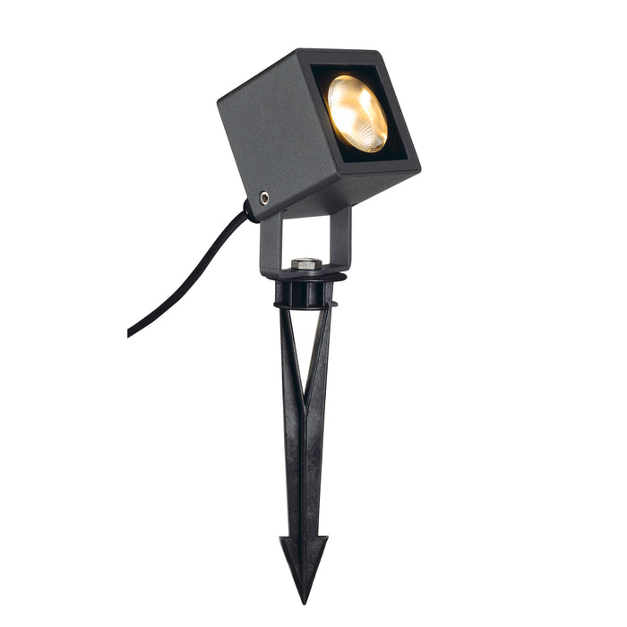 NAUTILUS, outdoor spike luminaire, LED, 3000 K, IP65, square, anthracite, 9 W