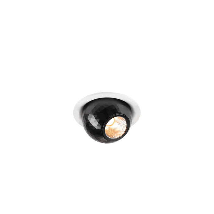 DYSKO, Recessed ceiling light, round, PHASE, 2700K, 6.4W, 36°, white / black