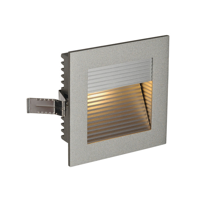 CADRA recessed fitting, square, silver-grey, warm-white LED