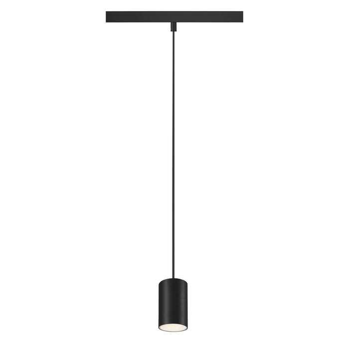 NUMINOS XS, 48V pendant light, pendant length 150cm, 4000K, 20°, DALI 2, matt black / matt white