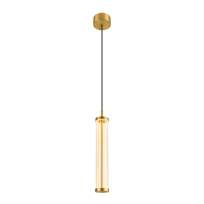 QUIMERA, pendant light, pendant length 150cm, 2700/3000K, PHASE, brushed brass