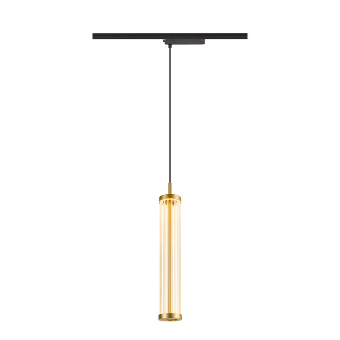 QUIMERA, 1~ pendant light, pendant length 150cm, 2700K, PHASE, brushed brass