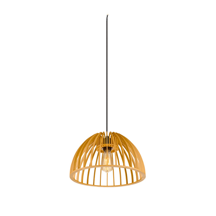 WUD, pendant light, E27, half round, open cable end, 1 x max. 60W, black