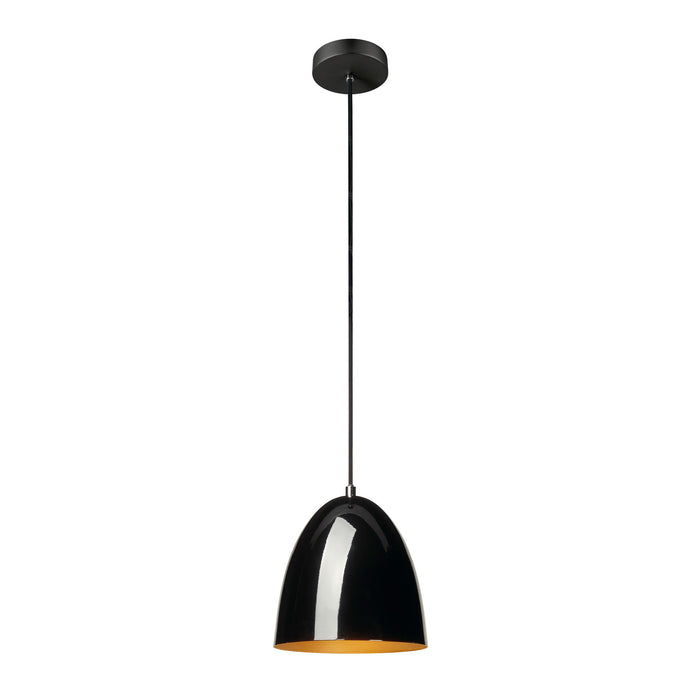 PARA CONE 20, pendant light, pendant length 250cm, E27, 1x max. 60W, gold/black