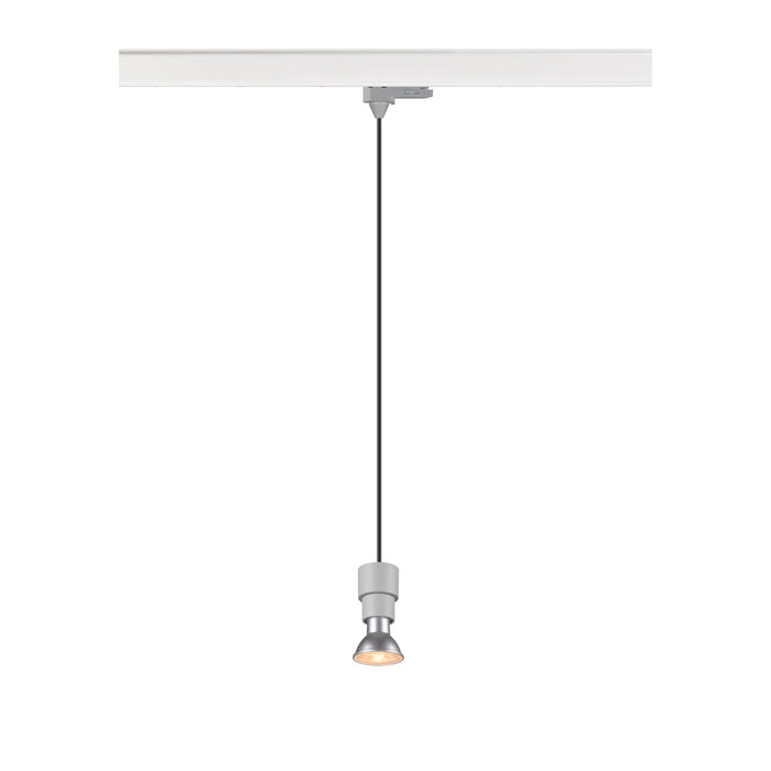 PURI 2.0 Basic, 3~ pendant light, GU10, pendant length 200cm, 1x max. 6W, grey