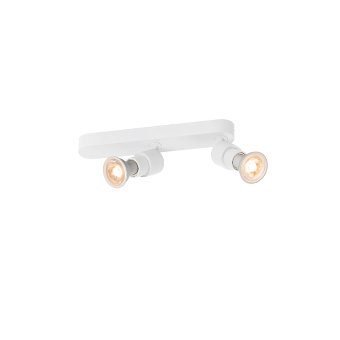 PURI 2.0 Basic, wall and ceiling-mounted light, asymmetrical, round, 2 x max. 6W GU10, white