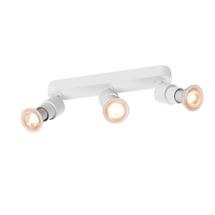 PURI 2.0 Basic, wall and ceiling-mounted light, long, round, 3 x max. 6W GU10, white