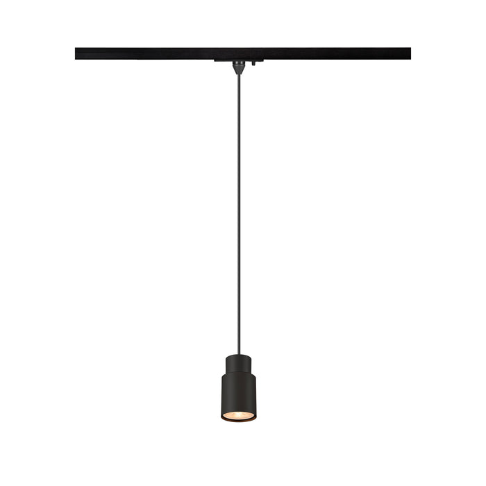 PURI 2.0 Tube, 1~ pendant light, GU10, pendant length 200 cm, 1x max. 6W, black