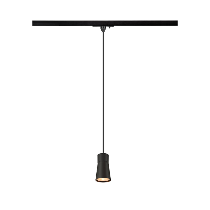 PURI 2.0 Cone, 1~ pendant light, GU10, pendant length 200 cm, 1x max. 6W, black