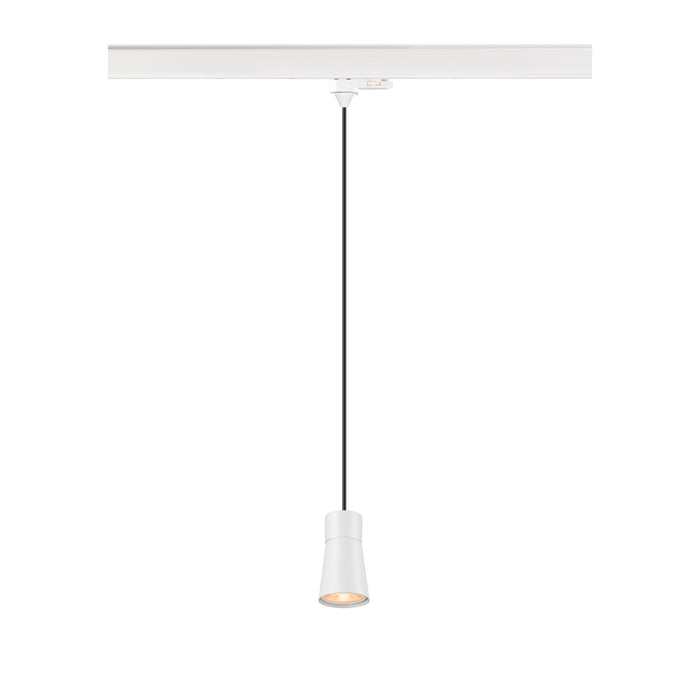 PURI 2.0 Cone, 3~ pendant light, GU10, pendant length 200 cm, 1x max. 6W, white