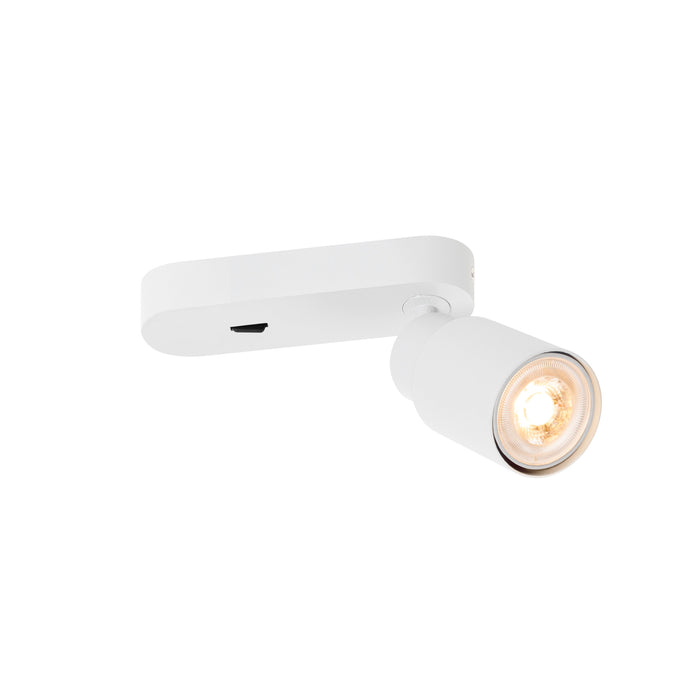 PURI 2.0 Tube, wall and ceiling-mounted light, switch, rectangular, 1x max. 6W GU10, white