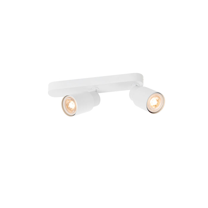 PURI 2.0 Tube, wall and ceiling-mounted light, asymmetrical, 2 x max. 6W GU10, white