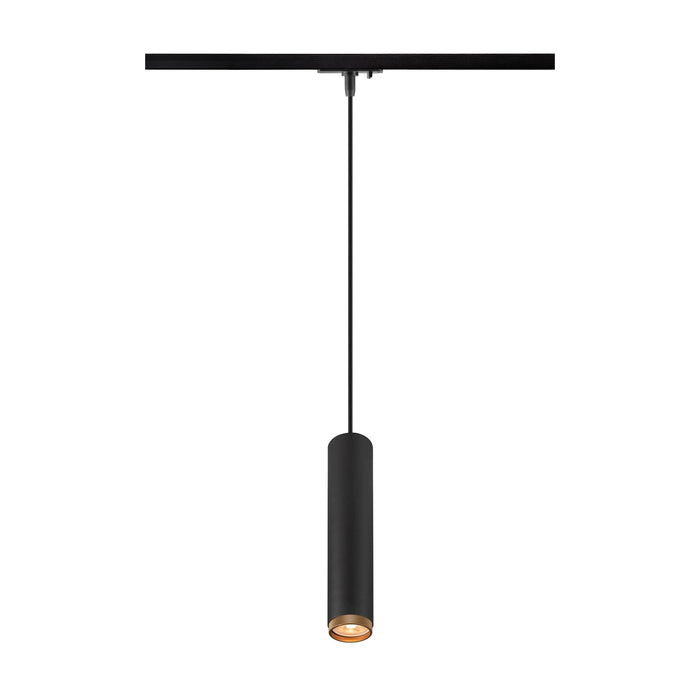 GRIP! L, 1~ pendant light, GU10, pendant length 200 cm, 1x max. 6W, black / gold