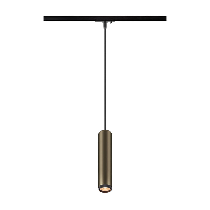 GRIP! L, 1~ pendant light, GU10, pendant length 200 cm, 1x max. 6W, bronze / black