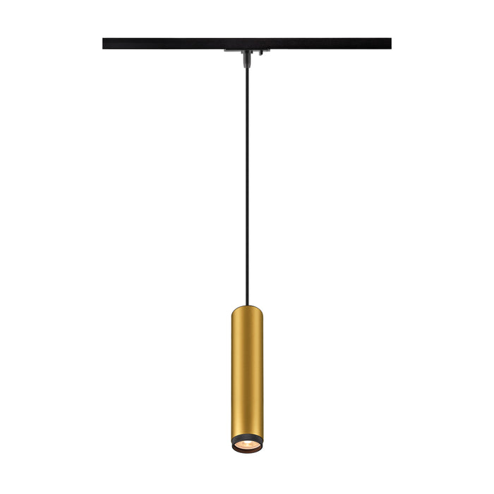 GRIP! L, 1~ pendant light, GU10, pendant length 200 cm, 1x max. 6W, gold / black