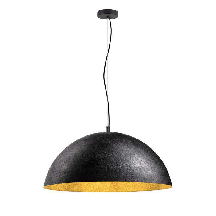 FORCHINI 70, pendant light, E27, pendant length 150cm, 1x max. 40W, matt black / matt gold