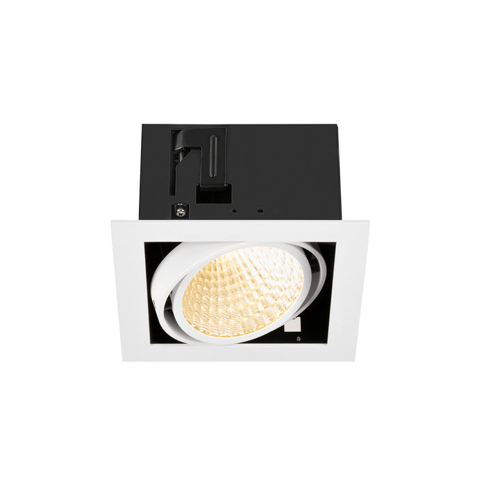 KADUX, recessed ceiling light, single, 3000K, DALI 2, touch, 30°, white