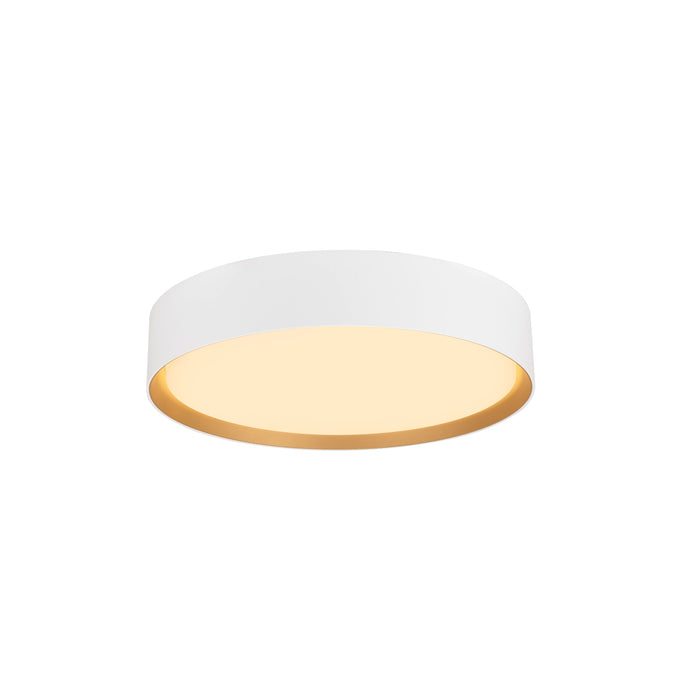 DECONA, wall and ceiling-mounted light, round, 2700/3000K, 18W, PHASE, white / gold