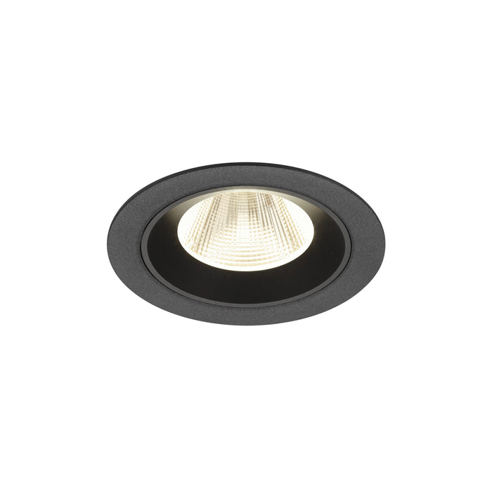 NUMINOS M, Recessed ceiling light, 4000 K, 20°, IP20, round, black