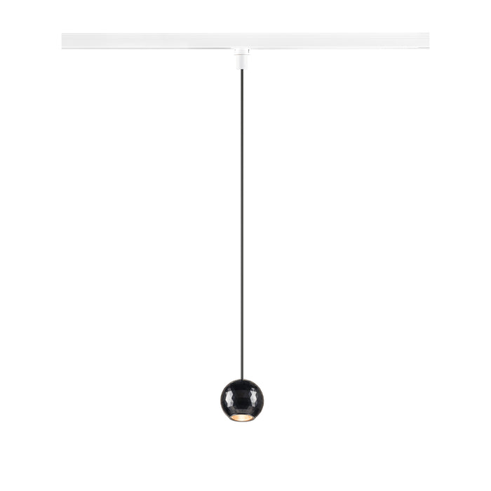 DYSKO, 1~ Pendant light, PHASE, pendant length 200 cm, 2700K, 36°, white / black