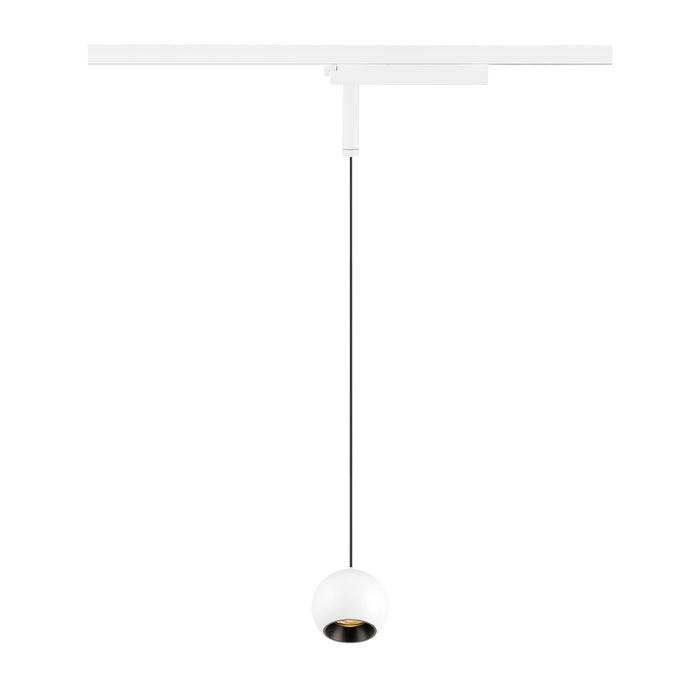 LIGHT EYE 2.0, 1~ Pendant light, Pendant length 200 cm, 3000 K, 30°, white / black