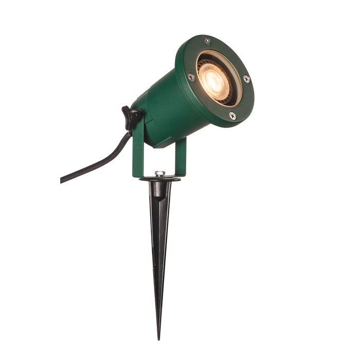 BIG NAUTILUS QPAR51, outdoor ground spike luminaire, green IP65 max. 11 W