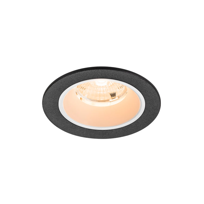 NUMINOS S, Recessed ceiling light, 2700 K, 55°, IP20, round, black / white