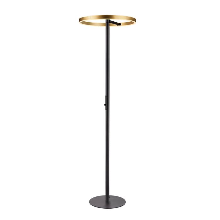 ONE STRAIGHT FL, Free-standing lamp black/brass 20 W 1200/1200 lm 2700/3000 K CRI 90 140°
