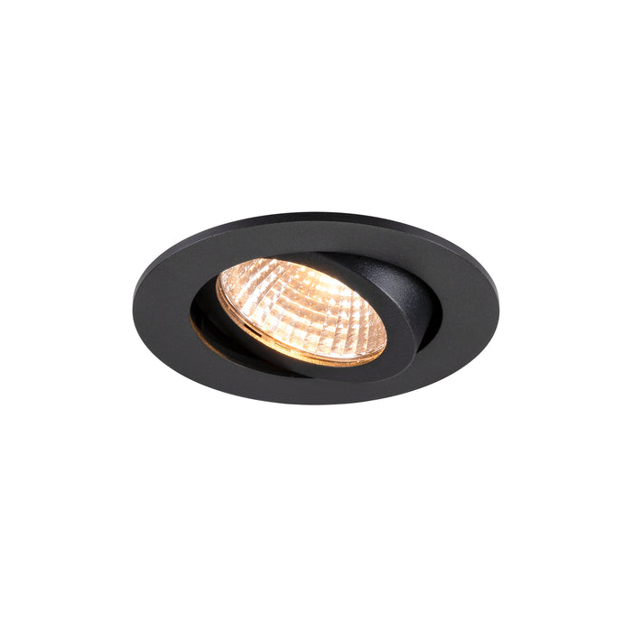 NEW TRIA 68, recessed ceiling light, PHASE, AIRTIGHT, round, 2700 K, 7.5 W, black