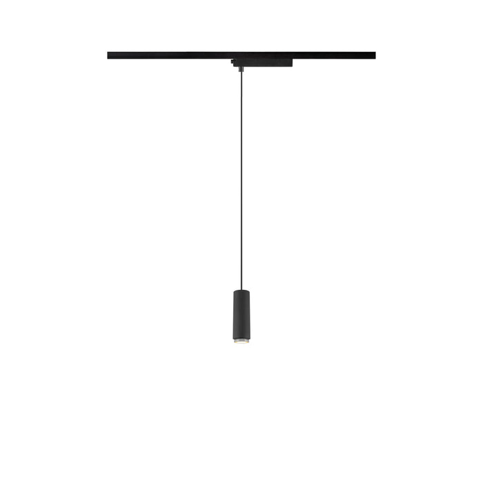 LALU, 1~pendant light, LPHASE, ED base, Mix&Match, pendant length 200 cm, 2700/3000K, 40°, black