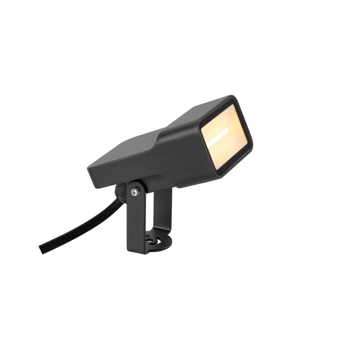 SYNA WIDE, ground spike light, 3000 K, 115°, IP65, square, black