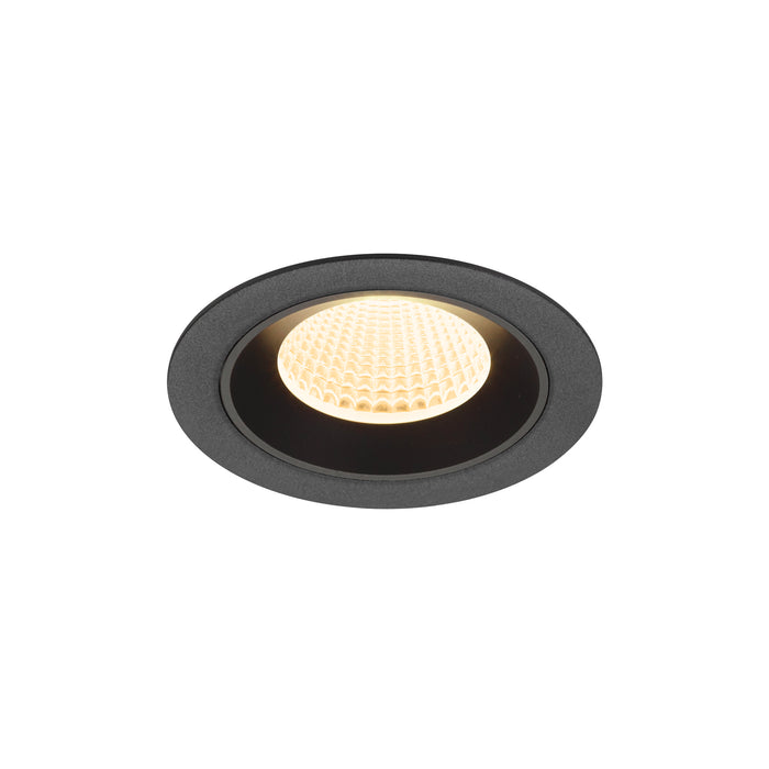 NUMINOS M, Recessed ceiling light, 3000 K, 40°, IP20, round, black
