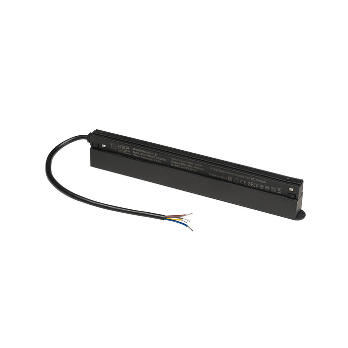 48V SYSTEM, Intrack LED driver, 48VDC, 250 W, Incl. 300 cm connection cable for 220-240VAC and DALI through-wiring, Black