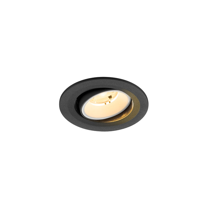 NUMINOS MOVE S, Recessed ceiling light, 3000 K, 20°, IP20, round, black / white