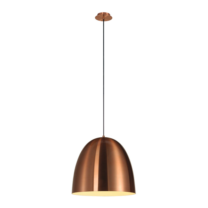 PARA CONE 40 pendant, A60, round, brushed copper, Ø 40 cm, max. 60W