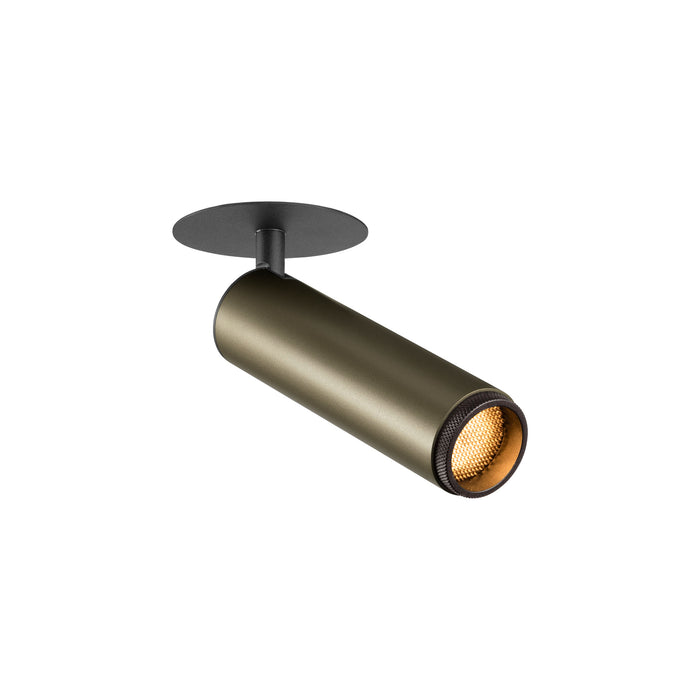 GRIP! M, Recessed ceiling light, PHASE, 3000 K, 42°, IP20, cylindrical, bronze / black
