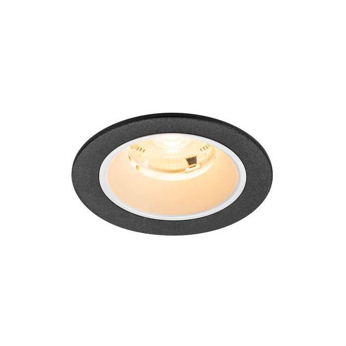 NUMINOS S, Recessed ceiling light, 3000 K, 20°, IP20, round, black / white