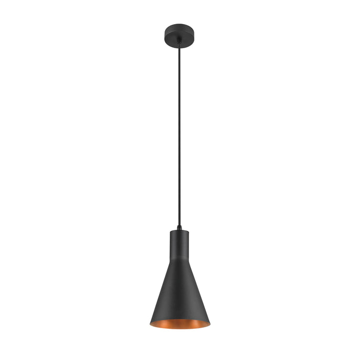 LALU SET, pendant light, E27 base, CONE 15, pendant length 200 cm, 1 x max. 7.5W, black