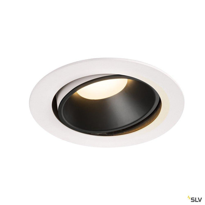 NUMINOS MOVE DL XL, Indoor LED recessed ceiling light black/white 3000K 40° rotating and pivoting