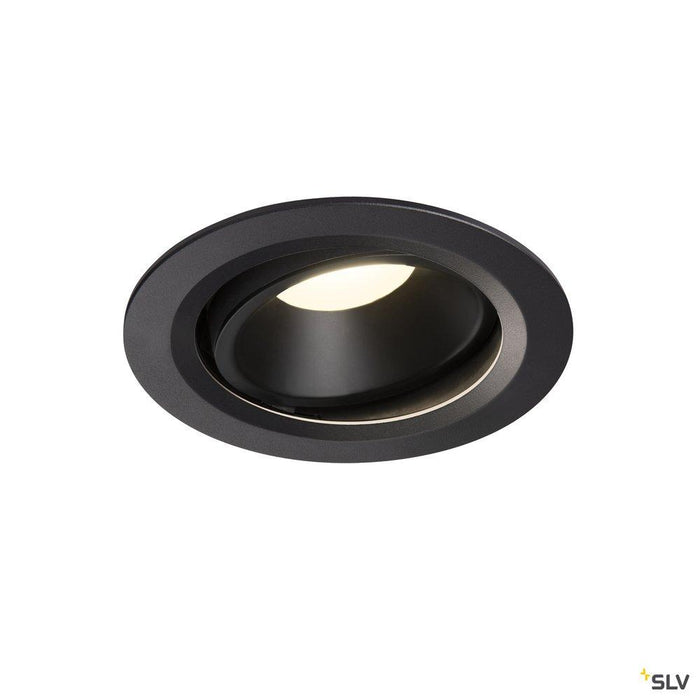 NUMINOS MOVE DL L, Indoor LED recessed ceiling light black/black 4000K 40° rotating and pivoting
