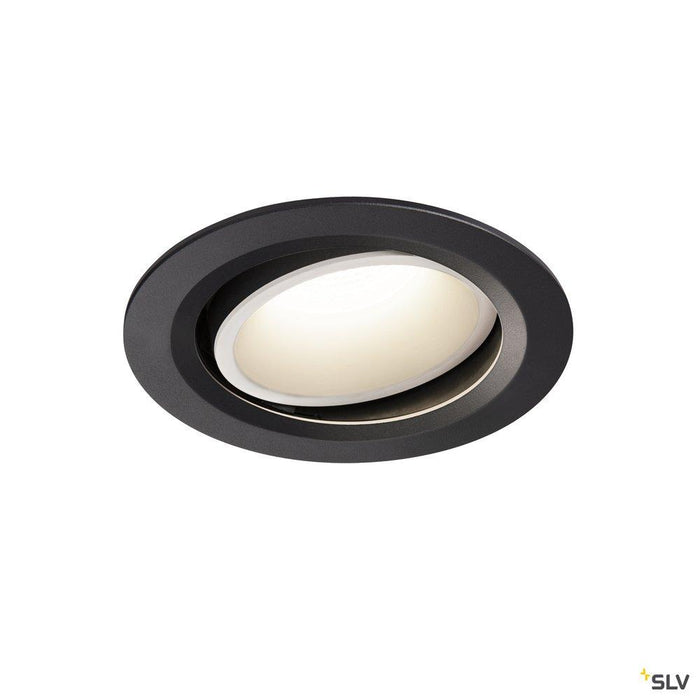 NUMINOS MOVE DL L, Indoor LED recessed ceiling light black/white 4000K 40° rotating and pivoting