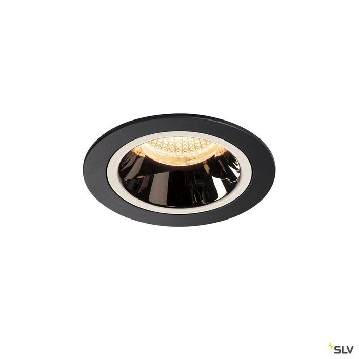 NUMINOS DL M, Indoor LED recessed ceiling light black/black 2700K 55°, including leaf springs