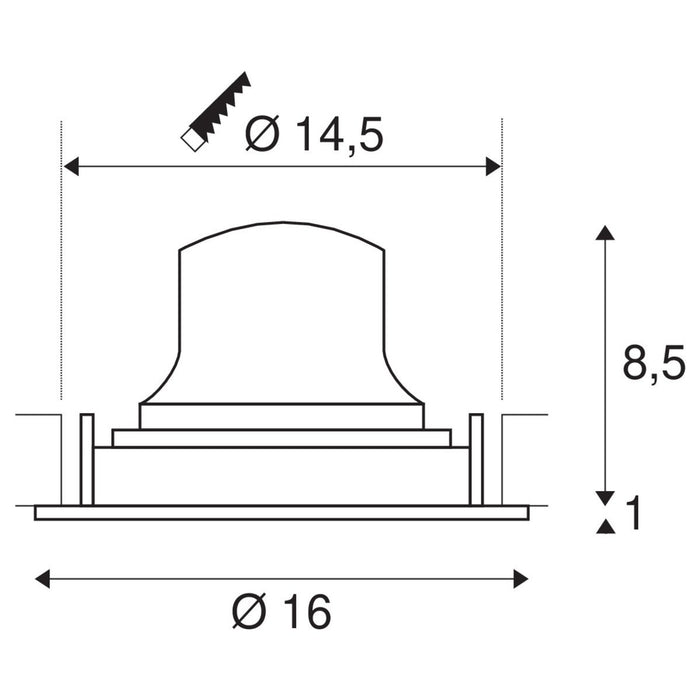 NUMINOS MOVE DL L, Indoor LED recessed ceiling light black/chrome 4000K 40° rotating and pivoting