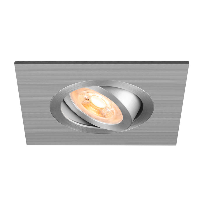 NEW TRIA 75 XL, recessed ceiling light, square, max. 10W , GU10, aluminium