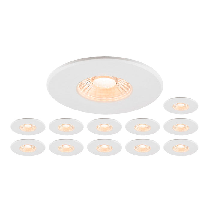 Set consisting of 12x 1007095 UNIVERSAL DOWNLIGHT PHASE IP65 38° and 1007097 UNIVERSAL DOWNLIGHT cover IP65 white round