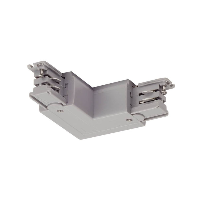 [Discontinued] L-connector for S-TRACK 3-circuit track, inner earth electrode , silver-grey