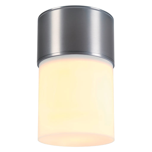 SLV ROX ACRYL CEILING, E27, outdoor ceiling light, brushed aluminium, max. 20W, IP44