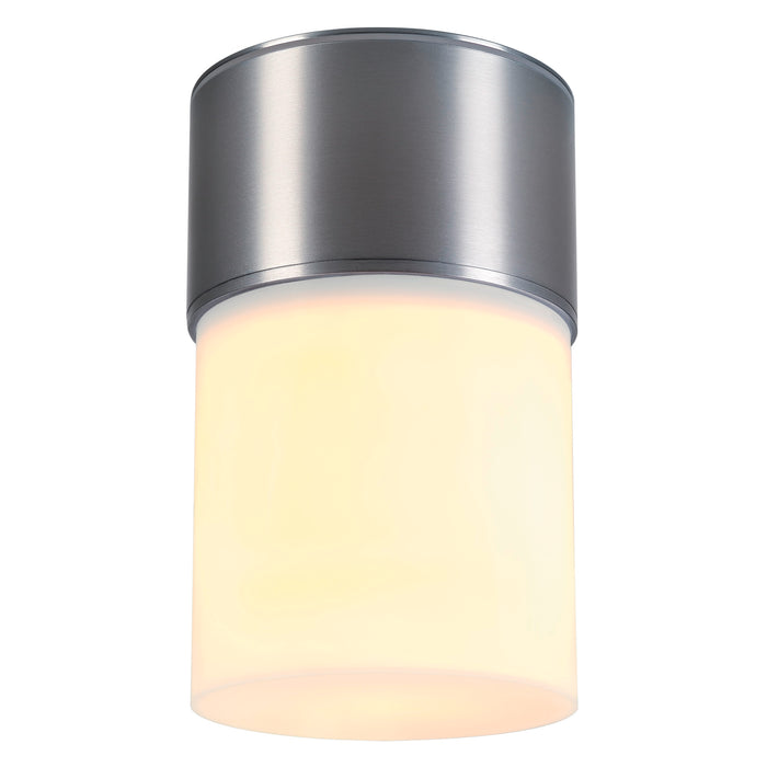 ROX ACRYL CEILING, E27, outdoor ceiling light, brushed aluminium, max. 20W, IP44